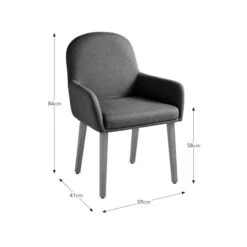 Agnes Carver Dining Chair, Fabric -Online Furniture Store 30891290 alt09
