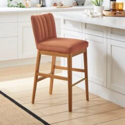 Delilah Bar Stool, Velvet -Online Furniture Store 30891293 alt01