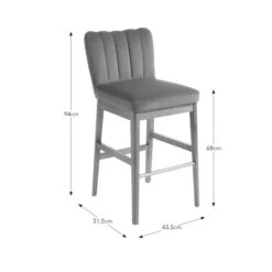 Delilah Bar Stool, Velvet -Online Furniture Store 30891293 alt09