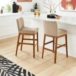 Delilah Bar Stool, Velvet -Online Furniture Store 30891294 alt01