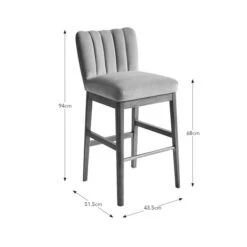 Delilah Bar Stool, Velvet -Online Furniture Store 30891294 alt09