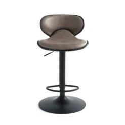 Donte Adjustable Height Swivel Bar Stool, Faux Leather -Online Furniture Store 30891306 alt04