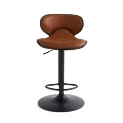Donte Adjustable Height Swivel Bar Stool, Faux Leather -Online Furniture Store 30891307 alt04