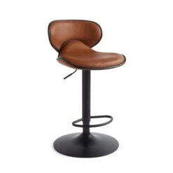 Donte Adjustable Height Swivel Bar Stool, Faux Leather -Online Furniture Store 30891307 alt05