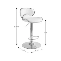 Donte Adjustable Height Swivel Bar Stool, Faux Leather -Online Furniture Store 30891308 alt09