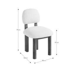 Adelita Dining Chair, Boucle -Online Furniture Store 30891337 alt09