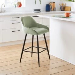 Radleigh Bar Stool, Velvet