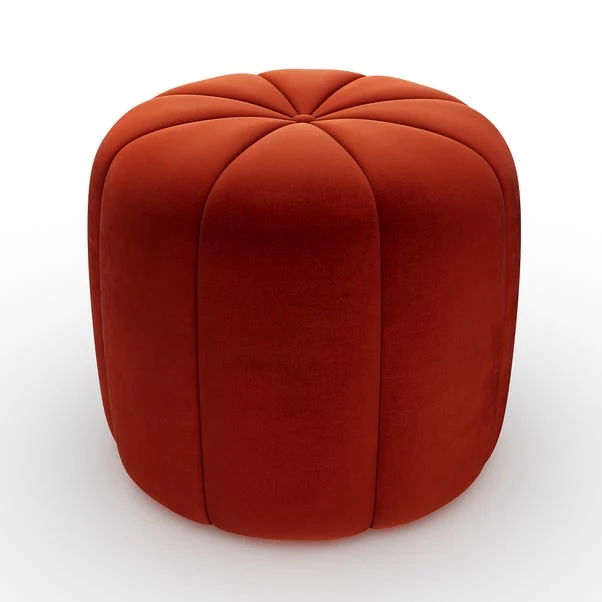 Pumpkin Velvet Footstool 13 Pumpkin Velvet Footstool - Image 11