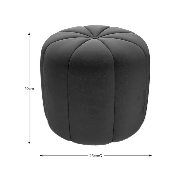Pumpkin Velvet Footstool 14 Pumpkin Velvet Footstool - Image 12