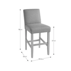 Oakley Counter Height Bar Stool, Grey Fabric -Online Furniture Store 30891495 alt09