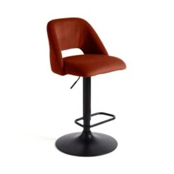 Jonas Adjustable Height Bar Stool, Velvet -Online Furniture Store 30892018 alt04