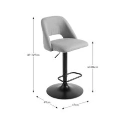 Jonas Adjustable Height Bar Stool, Fabric -Online Furniture Store 30892020 alt09