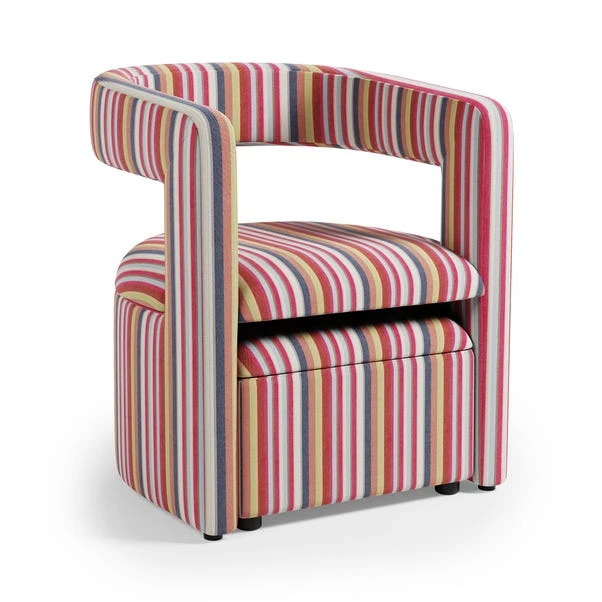 Tallie Woven Multi Stripe Occasional Chair 8 Tallie Woven Multi Stripe Occasional Chair - Image 6