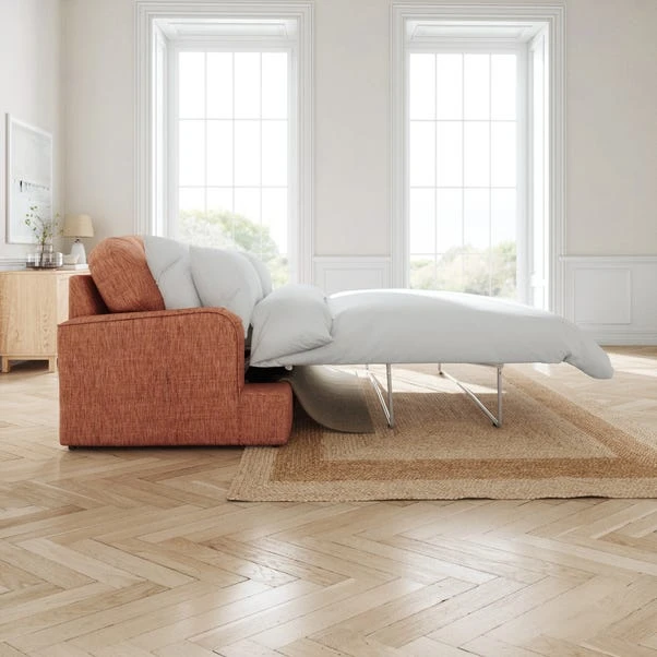 Martha 2 Seater Double Sofa Bed, Slub Faux Linen 4 Martha 2 Seater Double Sofa Bed, Slub Faux Linen - Image 2