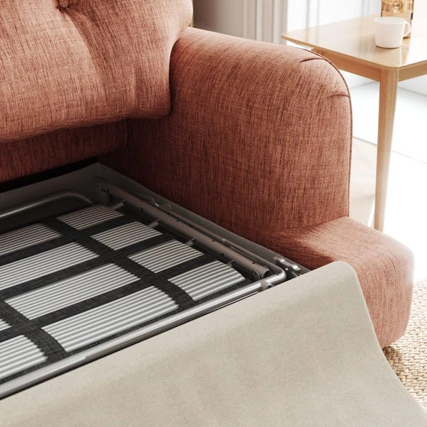 Martha 2 Seater Double Sofa Bed, Slub Faux Linen 5 Martha 2 Seater Double Sofa Bed, Slub Faux Linen - Image 3