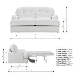 Martha 2 Seater Double Sofa Bed, Slub Faux Linen 30 Martha 2 Seater Double Sofa Bed, Slub Faux Linen -Online Furniture Store 30892930 alt09