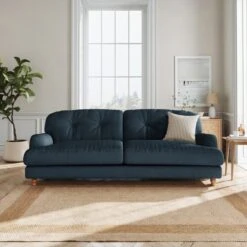 Martha Matte Plush Velvet 4 Seater Sofa -Online Furniture Store 30892961
