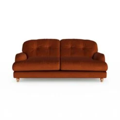 Martha Matte Plush Velvet 3 Seater Sofa -Online Furniture Store 30892968 alt07