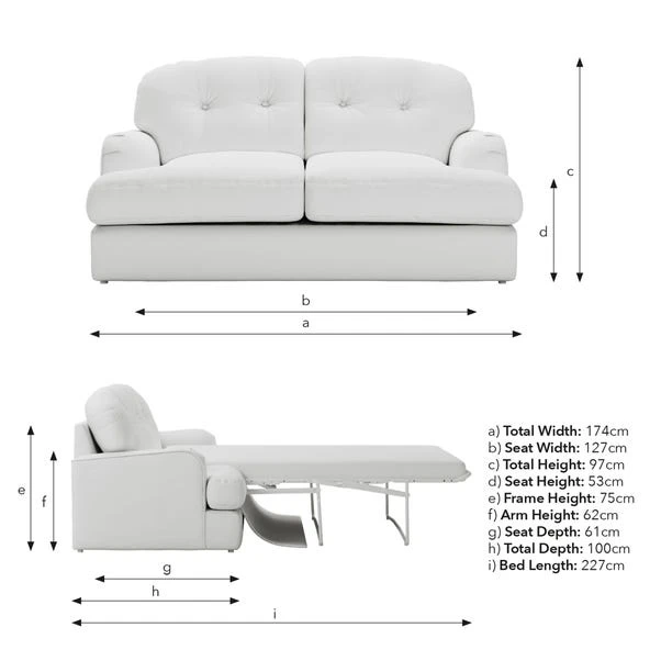 Martha Matte Plush Velvet 2 Seater Double Sofa Bed 11 Martha Matte Plush Velvet 2 Seater Double Sofa Bed - Image 9