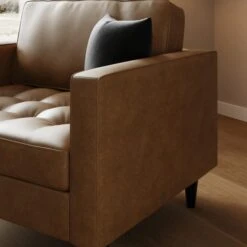 Zoe Faux Leather Snuggle Sofa -Online Furniture Store 30893218 alt02