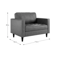 Zoe Faux Leather Snuggle Sofa -Online Furniture Store 30893218 alt09