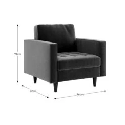 Zoe Velvet Armchair -Online Furniture Store 30893220 alt09