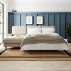 Beatrice Textured Weave Corner Storage Sofa Bed -Online Furniture Store 30893236