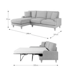 Beatrice Textured Weave Corner Storage Sofa Bed -Online Furniture Store 30893236 alt09