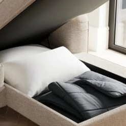 Beatrice Textured Weave Corner Storage Sofa Bed -Online Furniture Store 30893237 alt02