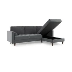 Zoe 4 Seater Corner Double Sofa Bed, Velvet -Online Furniture Store 30893242 alt07