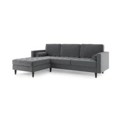 Zoe 4 Seater Corner Double Sofa Bed, Velvet -Online Furniture Store 30893243 alt06