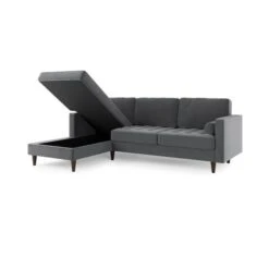 Zoe 4 Seater Corner Double Sofa Bed, Velvet -Online Furniture Store 30893243 alt07