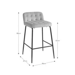 Bodie Counter Height Bar Stool, Velvet -Online Furniture Store 30893317 alt09