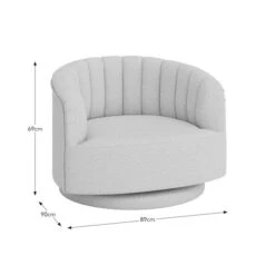 Elena Scalloped Swivel Chair -Online Furniture Store 30893331 alt09