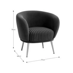 Bella Velvet Cocktail Chair -Online Furniture Store 30893349 alt09