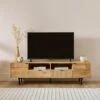 Spencer Extra Wide TV Unit For TVs Up To 80", Mango Wood