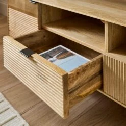 Spencer Extra Wide TV Unit For TVs Up To 80", Mango Wood -Online Furniture Store 30893734 alt03