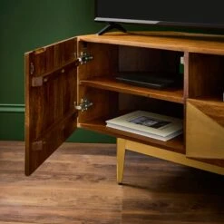 Zadie Corner TV Unit For TVs Up To 42", Mango Wood -Online Furniture Store 30893737 alt03