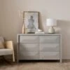 Watkins Grey Wash 6 Drawer Chest, Mango Wood