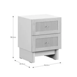 Maeva 2 Drawer Bedside Table, Light Oak Effect -Online Furniture Store 30894169 alt09