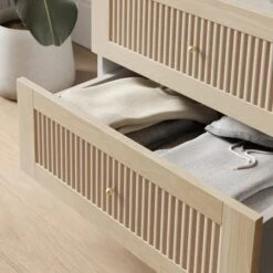 Maeva 2 Drawer Wide Bedside Table, Light Oak Effect -Online Furniture Store 30894268 alt02