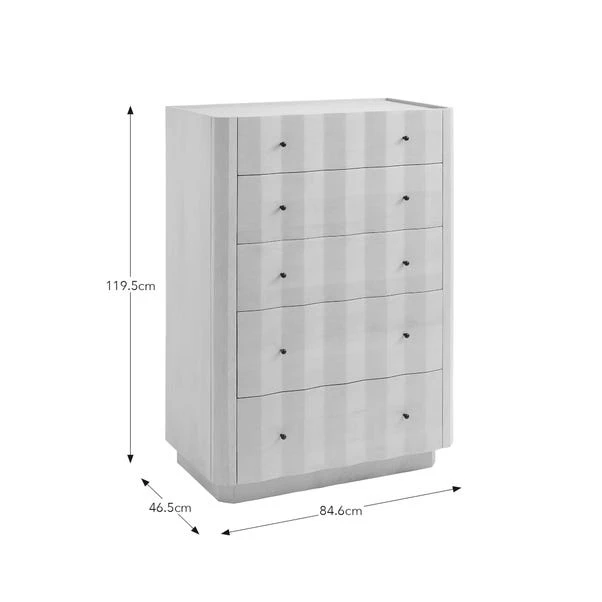 Willa 5 Drawer Chest, Mango Wood 7 Willa 5 Drawer Chest, Mango Wood - Image 5