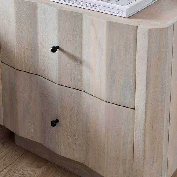 Willa 2 Drawer Bedside Table, Mango Wood 6 Willa 2 Drawer Bedside Table, Mango Wood - Image 4