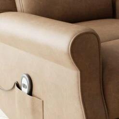 Edith Distressed Faux Leather Rise And Recline Chair -Online Furniture Store 30896154 alt05