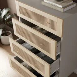 Maeva 4 Drawer Chest, Light Oak Effect 11 Maeva 4 Drawer Chest, Light Oak Effect -Online Furniture Store 30896308 alt02