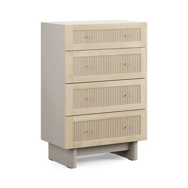 Maeva 4 Drawer Chest, Light Oak Effect 8 Maeva 4 Drawer Chest, Light Oak Effect - Image 6