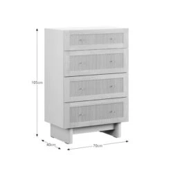 Maeva 4 Drawer Chest, Light Oak Effect 15 Maeva 4 Drawer Chest, Light Oak Effect -Online Furniture Store 30896308 alt09