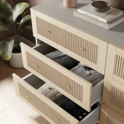 Maeva 6 Drawer Chest, Light Oak Effect -Online Furniture Store 30896309 alt02