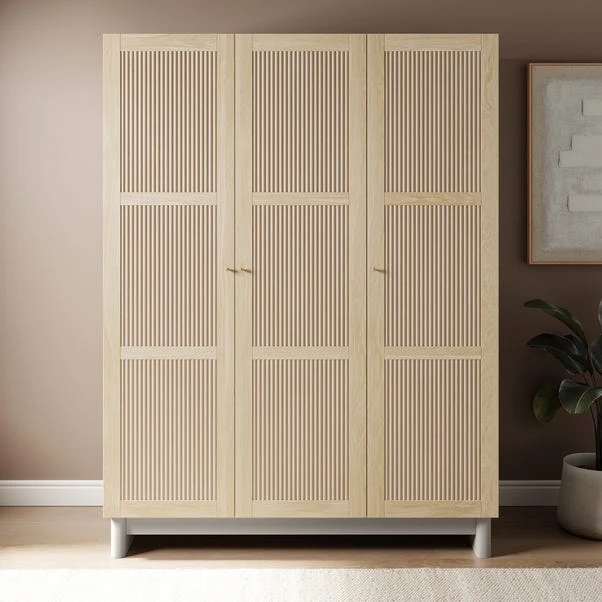 Maeva Triple Wardrobe, Light Oak Effect 3 Maeva Triple Wardrobe, Light Oak Effect