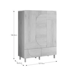 Aldo Triple Wardrobe, Light Oak -Online Furniture Store 30897629 alt09